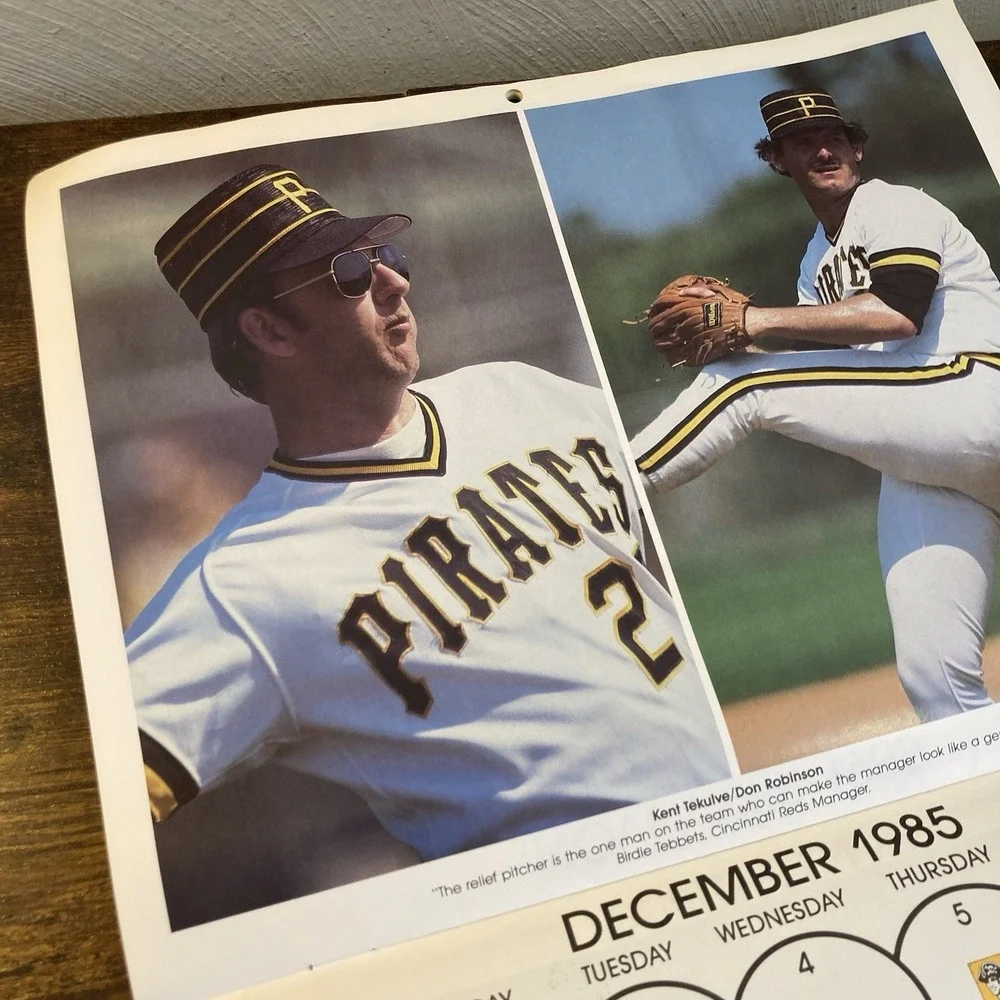 Pittsburgh Pirates 1985‎ Calendar Tony Pena Johnny Ray Kent Tekulve Three Rivers